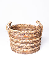 Banana Tappered Basket Waterhyacinth Braided