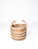 Banana Tappered Basket Waterhyacinth Braided