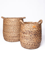 Waterhyacinth Braided Round Bakset