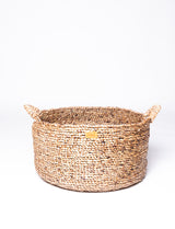 Natural Braided Waterhyacinth Basket Round