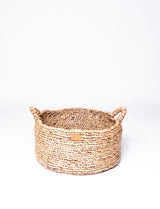 Natural Braided Waterhyacinth Basket Round