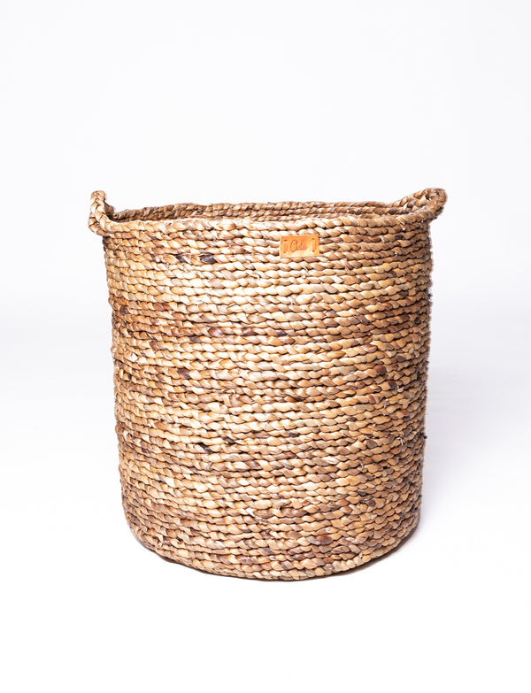 Natural Braided Waterhyacinth Round Basket